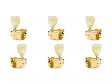 Schaller Original G-Series Deluxe KeyStone Guitar Tuners Gold Set 3L+3R 10140523.16.36
